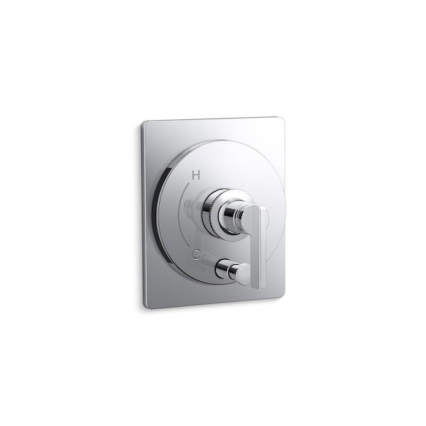 Rite-Temp Valve Trim With Push-Button Diverter in Polished Chrome